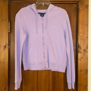 Like new purple Ralph Lauren zip up hoodie